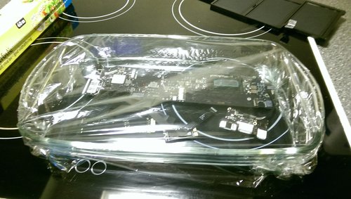 Dekket over plastfolie